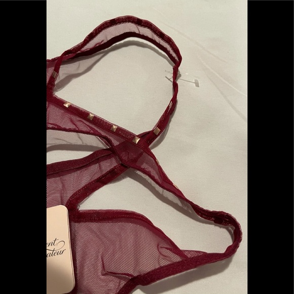 NWT Agent Provocateur GINGER Brief Burgundy - Picture 5 of 10